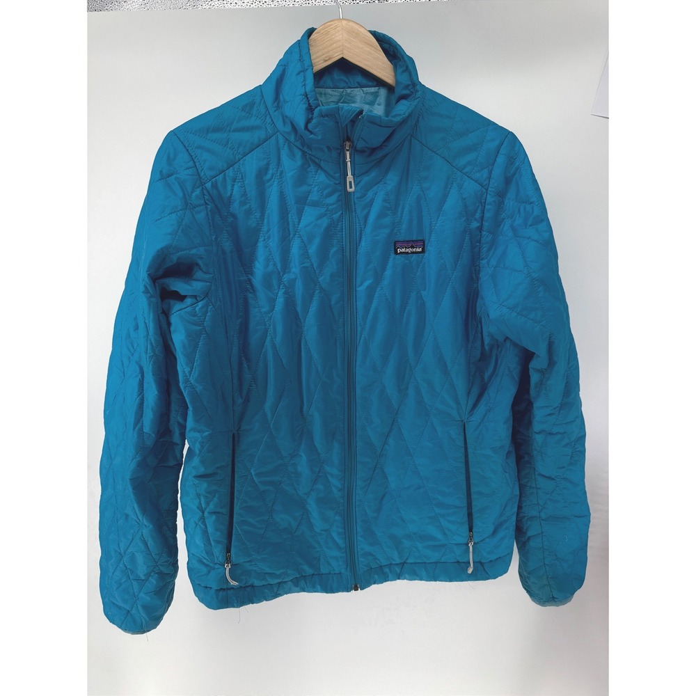 Patagonia PrimaLoft Insulated Jacket Womens Large Blue Full Zip Puffer